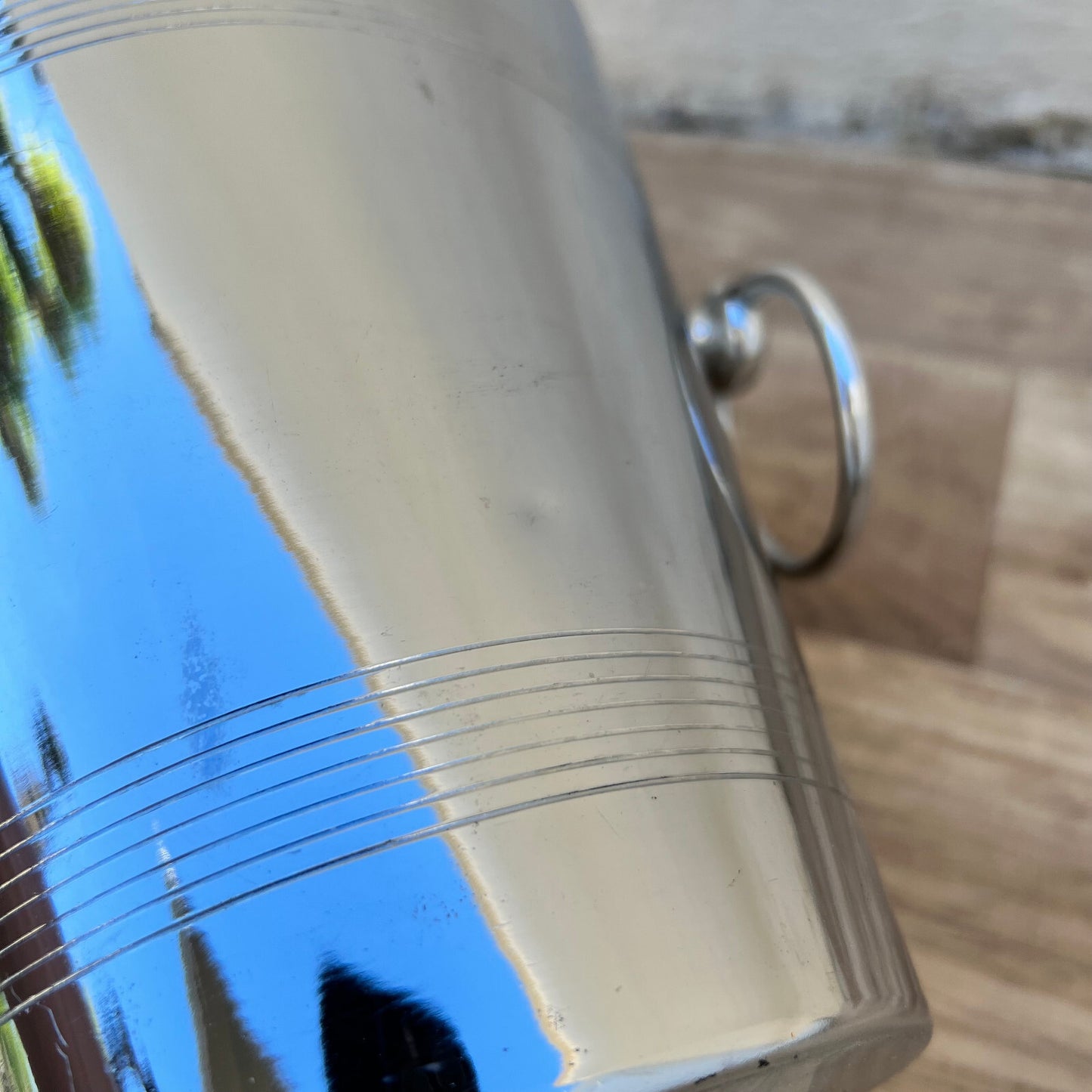 Vintage French Champagne Bucket MERCIER Chrome Ice Cooler 1970s 20072220 Unbranded