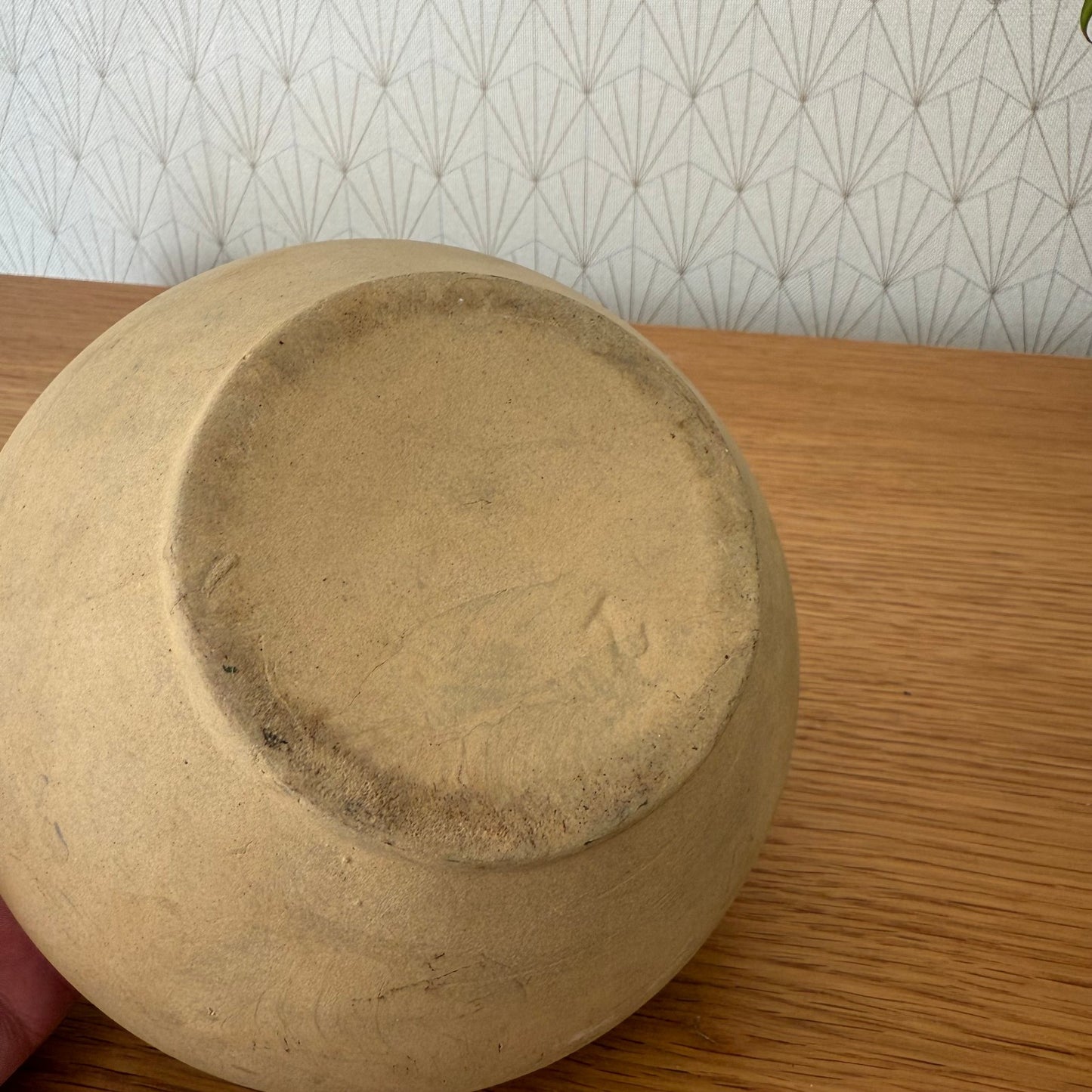 VINTAGE FRENCH STONEWARE SALAD MIXING BOWL TERRINE 6 3/4" 02112511