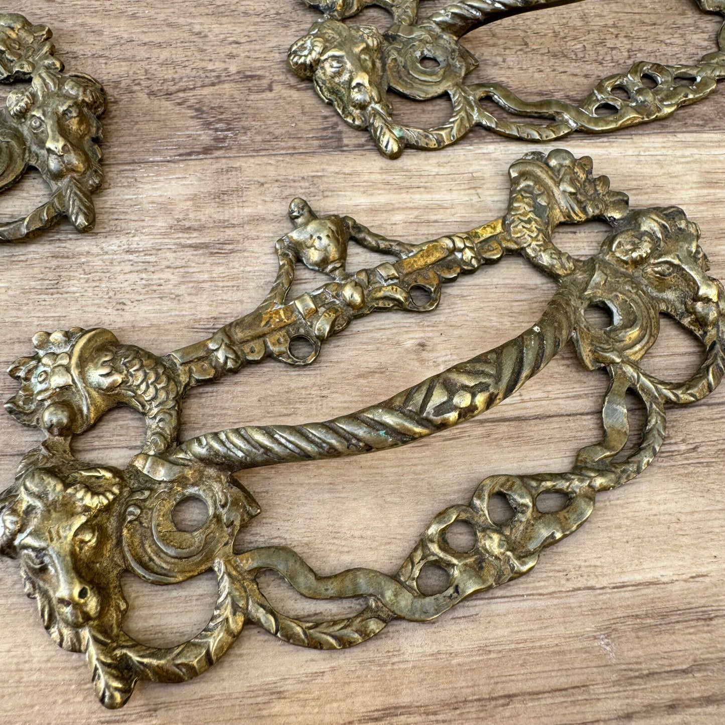 Vintage look Belwith Brass French Provincial Drawer Pull Handles 31012415 Fleamarketfrance