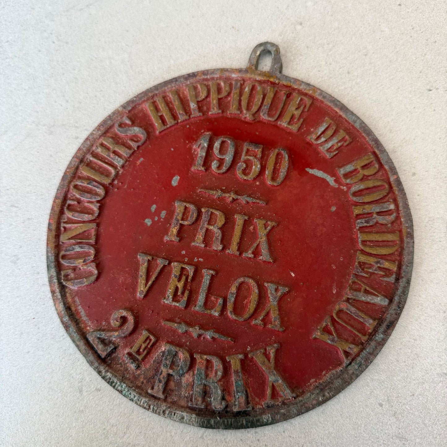 French Vintage Agricultural Medal Bordeaux Prize Velox 1950 08022619 Fleamarketfrance