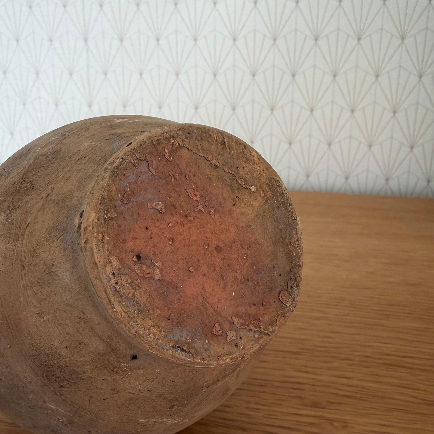 Antique French Honey Pot Terracotta Brown Glazed Pottery 1900 20102512 Unmarked