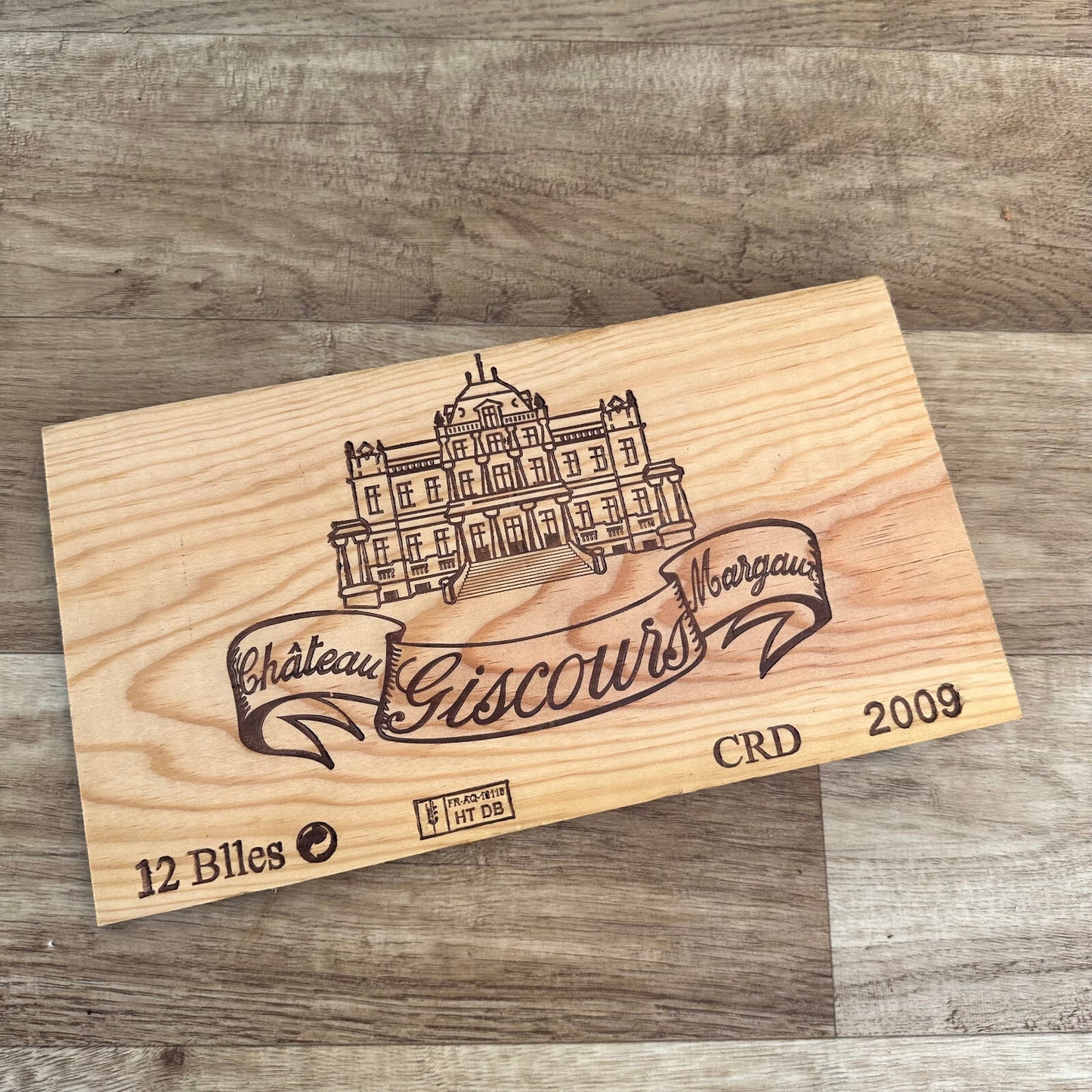 French Wine Crate Panel Chateau Giscours Margaux 2009 Vintage Wall Art 10022430 Château Giscours