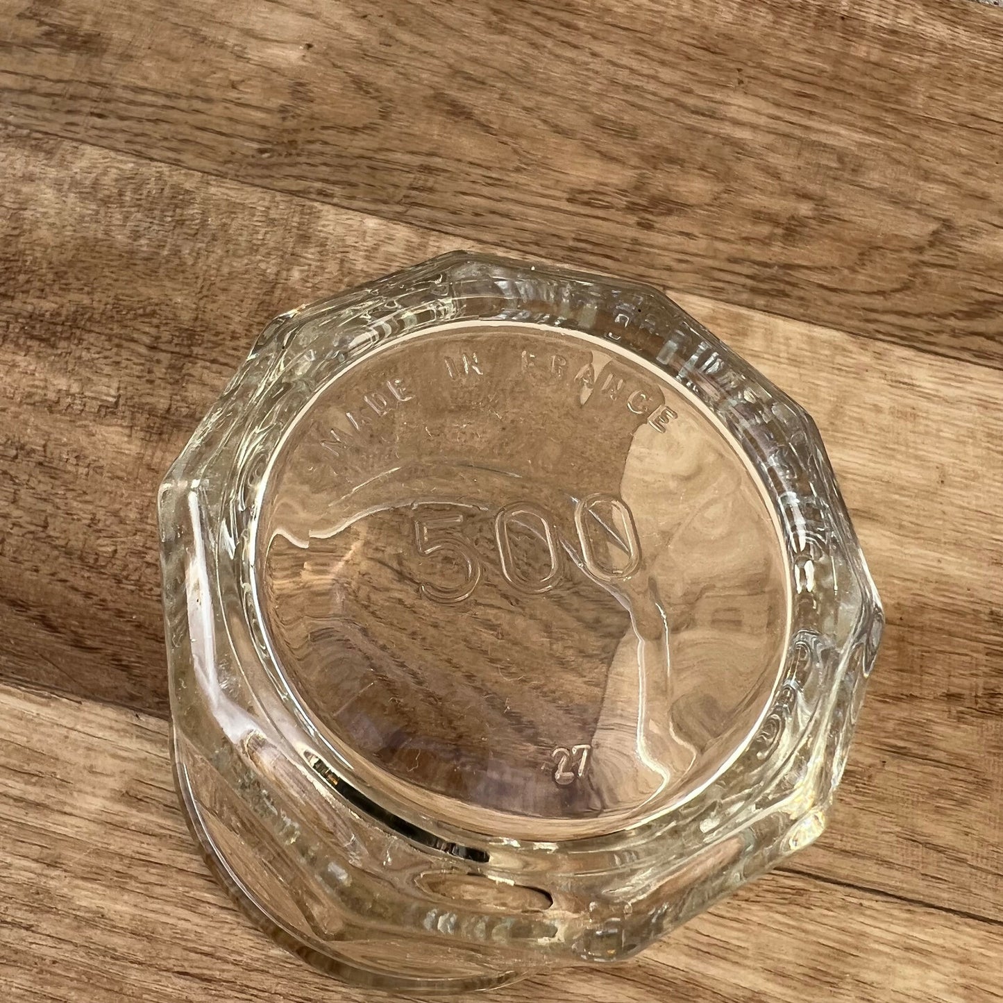 French Glass Jam Jar Vintage Confiture Pot Faceted Preserve 500ml 0502226 Fleamarketfrance