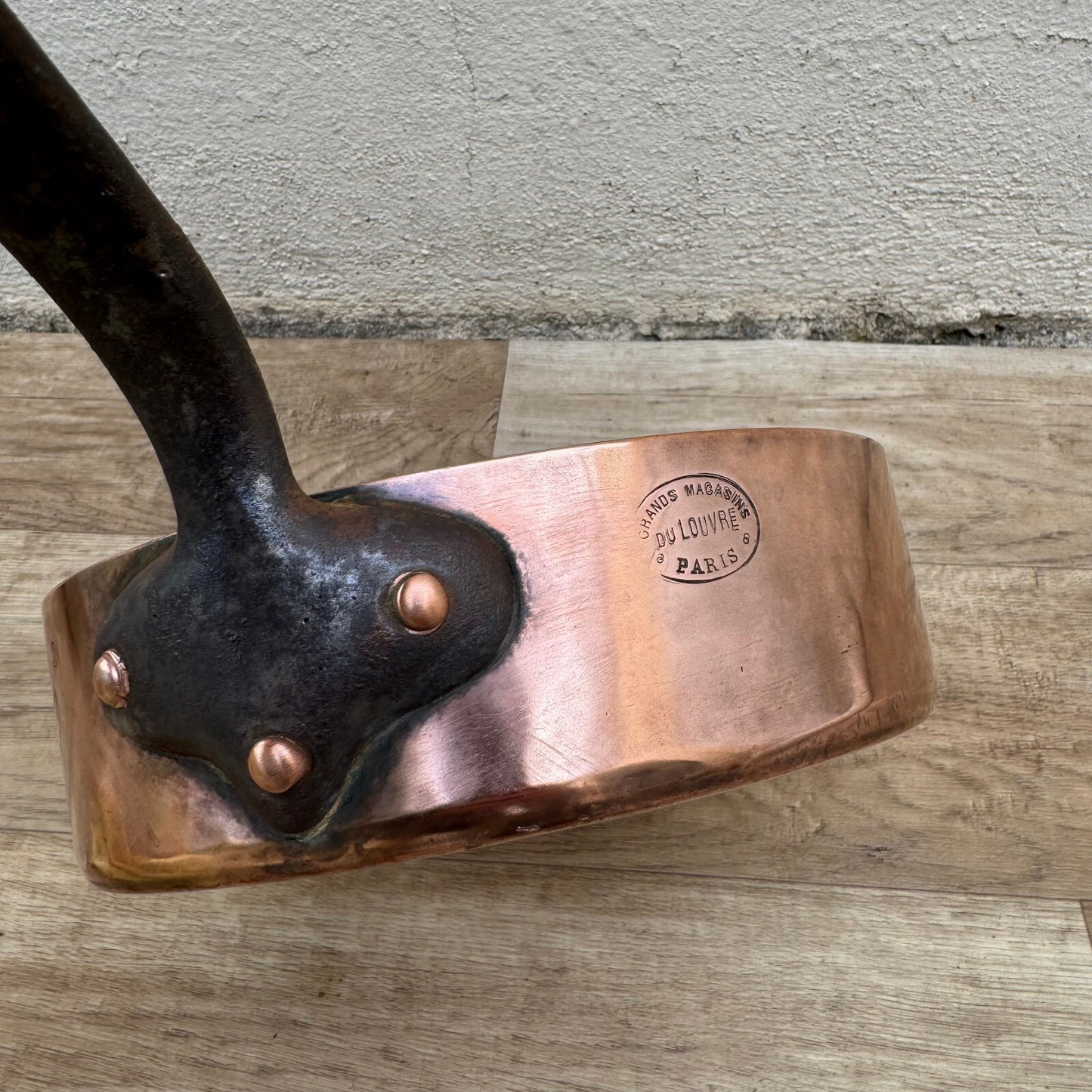 French Copper Sauteuse Pan Magasins du Louvre Paris Vintage Cookware 19092421 Fleamarketfrance
