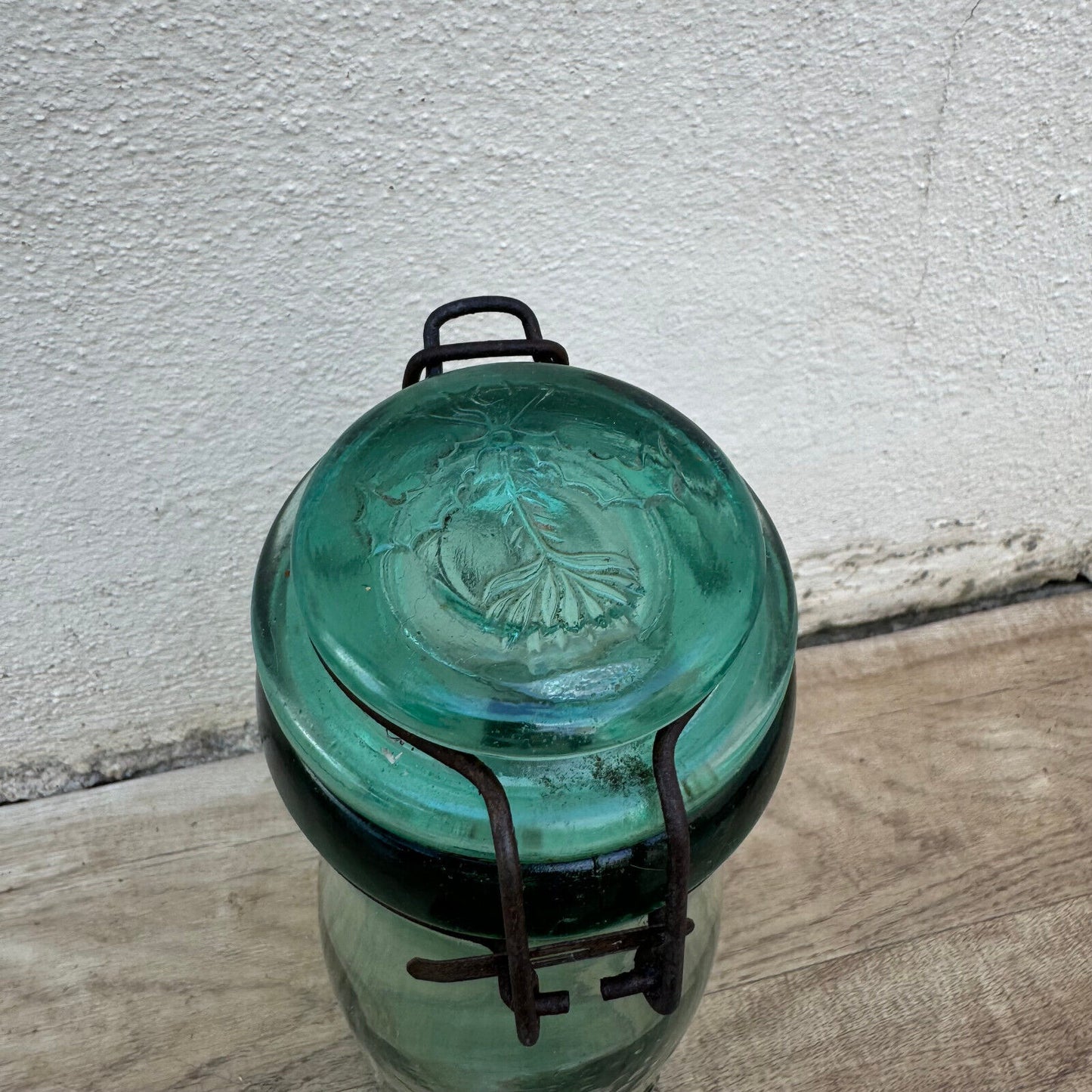 Old bottle preserve La Lorraine jar glass stopper 10 1/2" 3006246 Fleamarketfrance