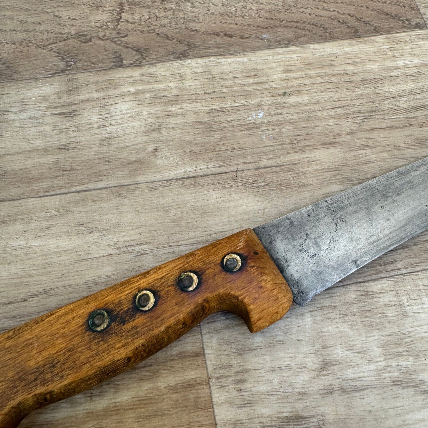 Large french vintage butcher kitchen knife from France meat 11 3/4" 04082414 Unbranded