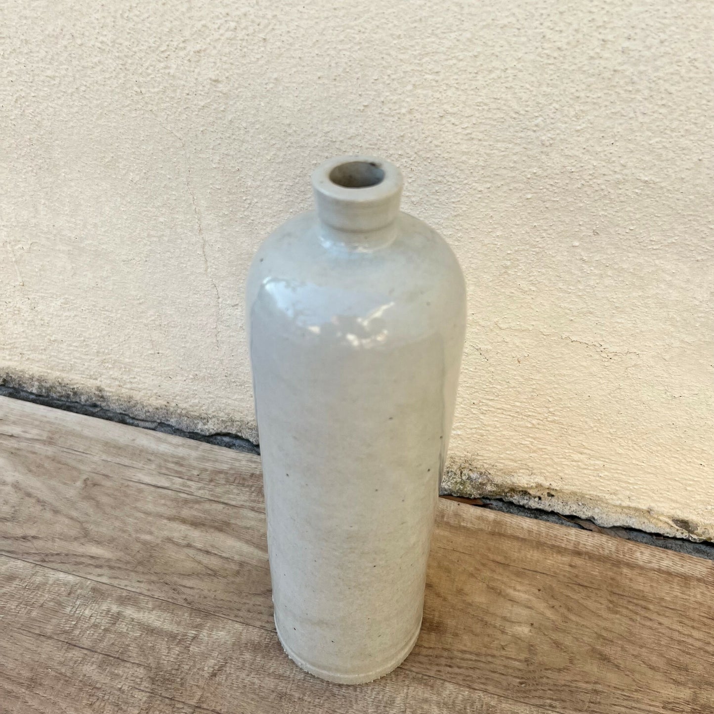 Antique French Stoneware Bottle Wine Water Jug 11.25" Tall 0403225 Unmarked