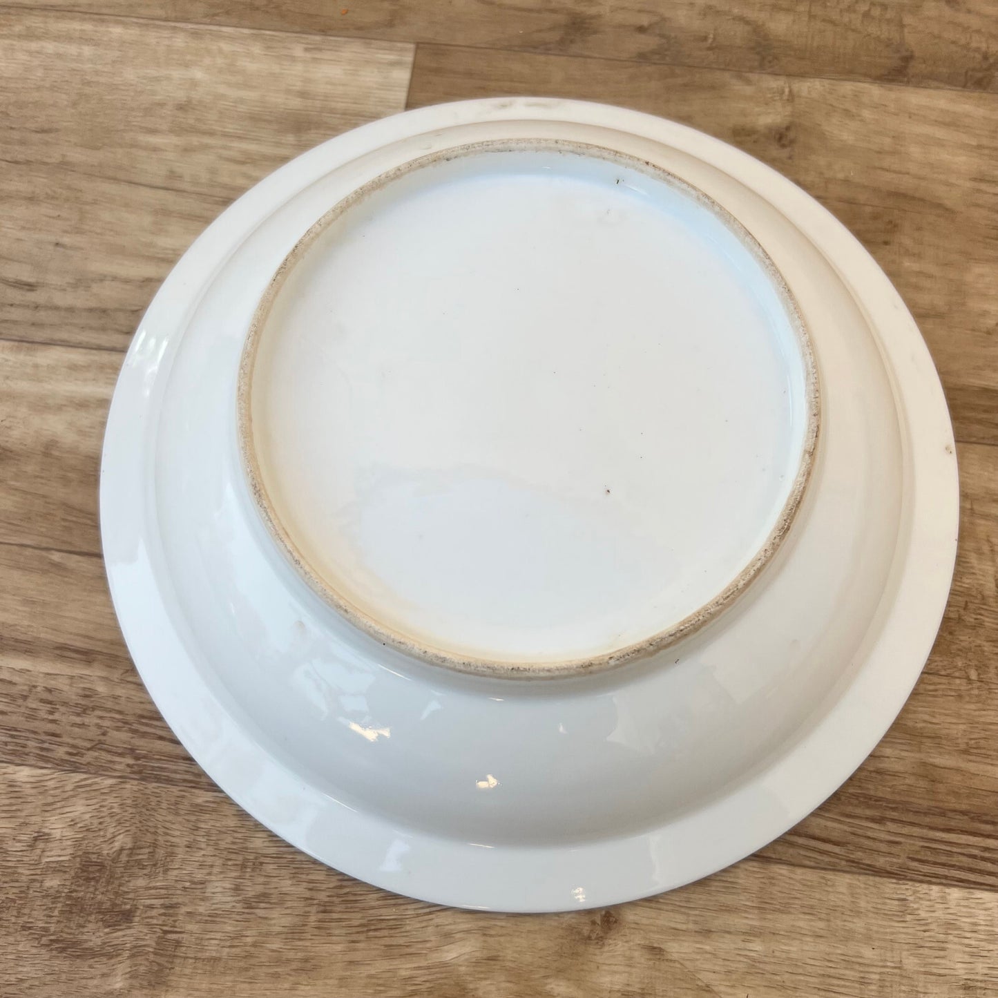 French Ironstone Bowl White Farmhouse Vintage Fruit Serving 10" 26092210 Unmarked