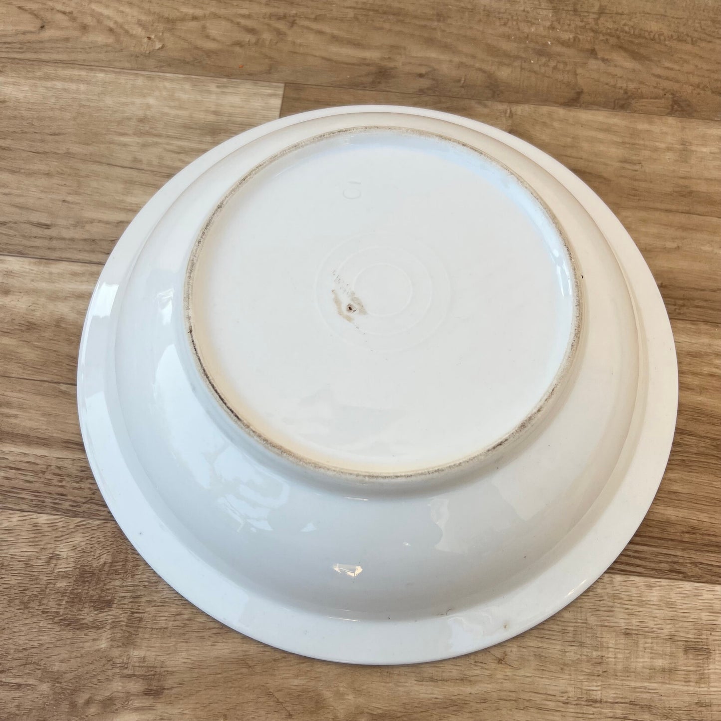 French Ironstone Bowl White Farmhouse Serving Vintage 1950s 2609227 Unmarked