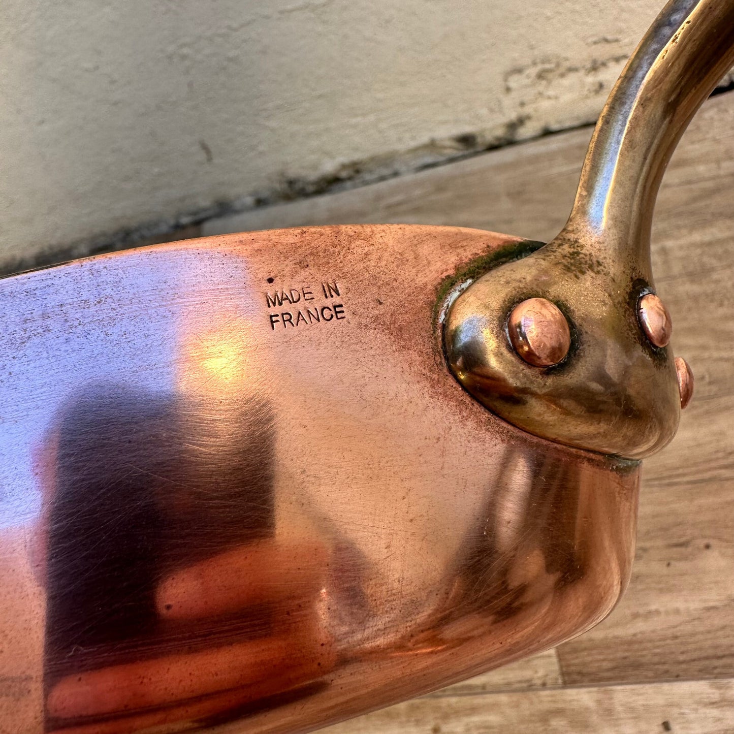 French Copper Fish Pan Oval Cookware Tin Lined Vintage Made France 0211237 Unbranded
