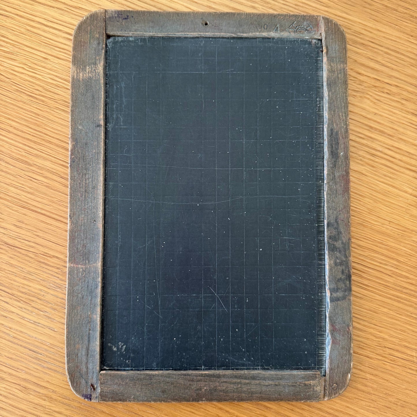 Antique French School Slate Board Double Sided Chalkboard 10.75" 09022523 Fleamarketfrance