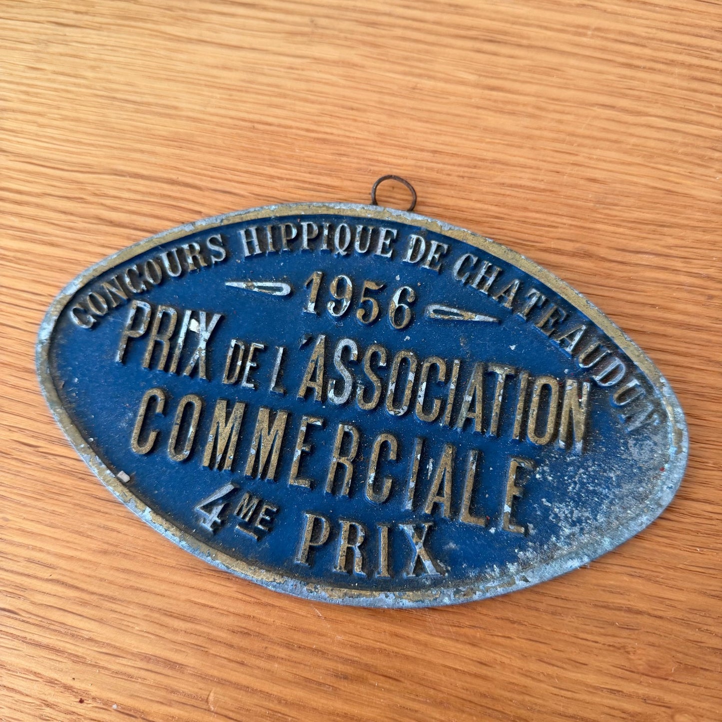 French Horse Show Trophy Plaque 1956 Chateaudun Vintage Award 0802268 Fleamarketfrance