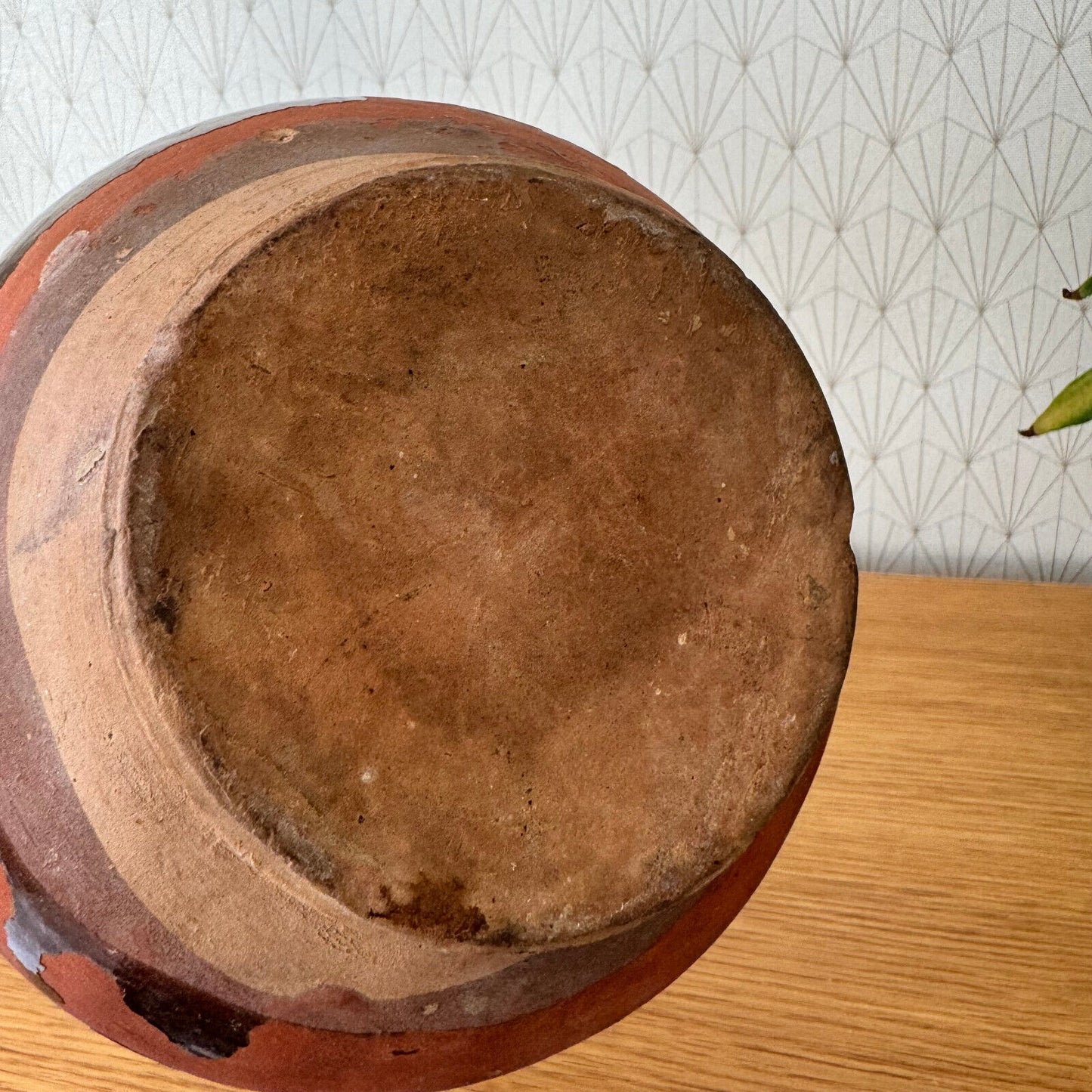 HANDMADE GLAZED BROWN FRENCH CONFIT JAM POT BIG TERRACOTTA 7" potery 2404242 - Fleamarketfrance