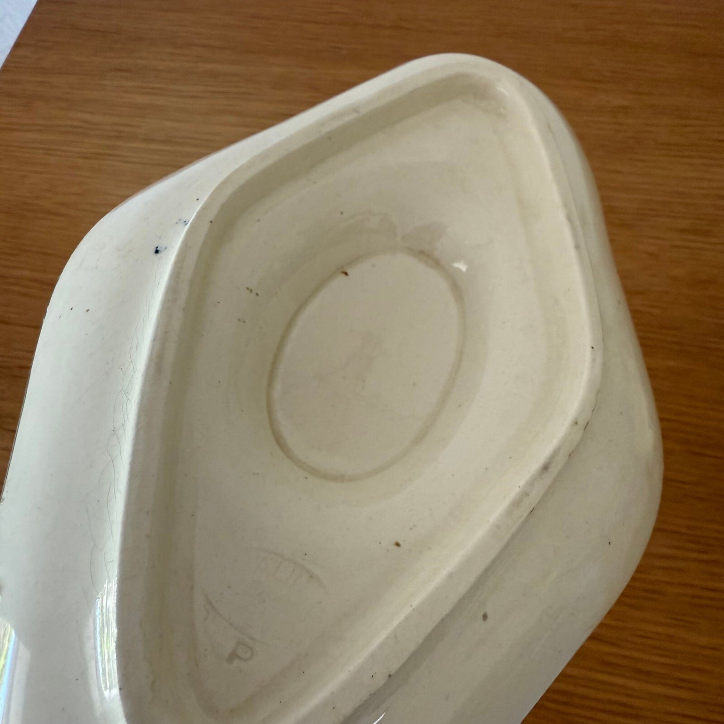 French Ironstone Gravy Boat Louis XVI Garland Salins Transferware 05052514 salins
