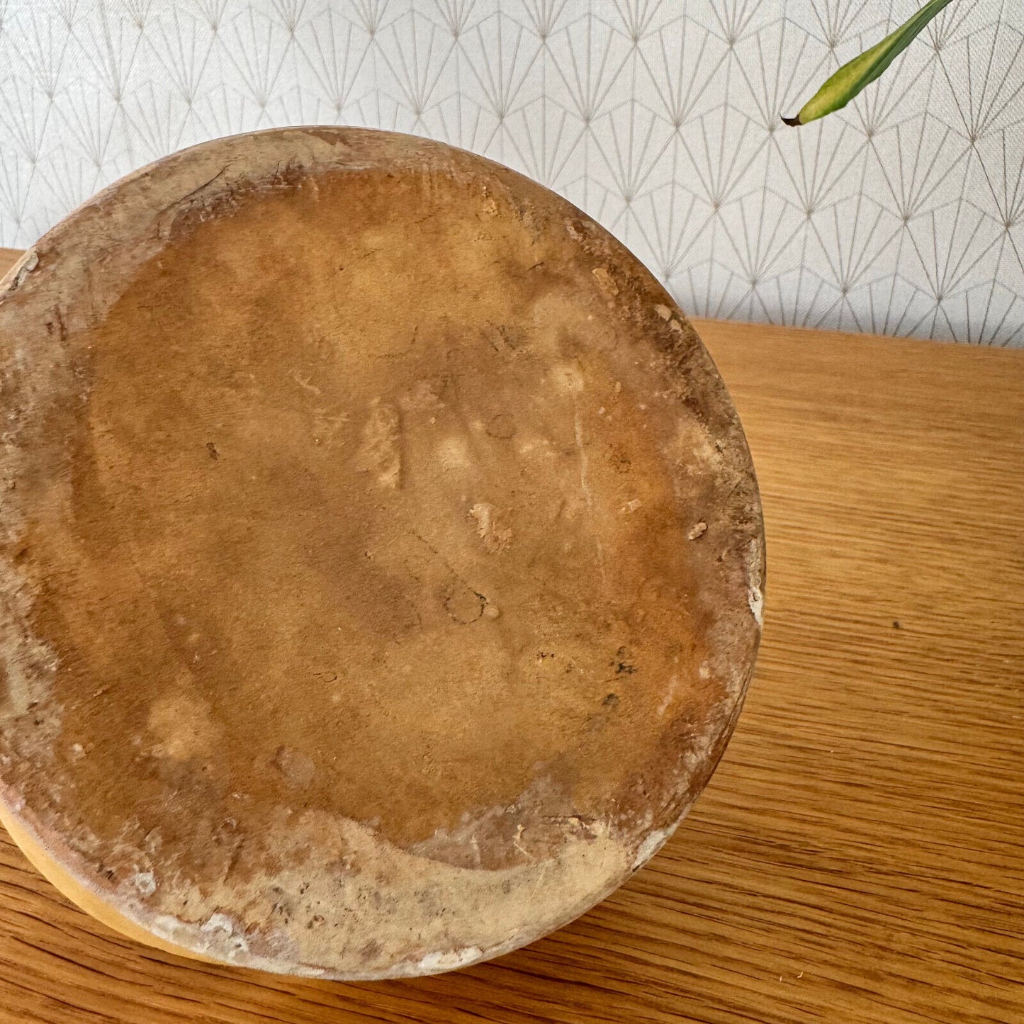 HANDMADE GLAZED YELLOW FRENCH CONFIT JAM POT SMALL TERRACOTTA 1506242 - Fleamarketfrance