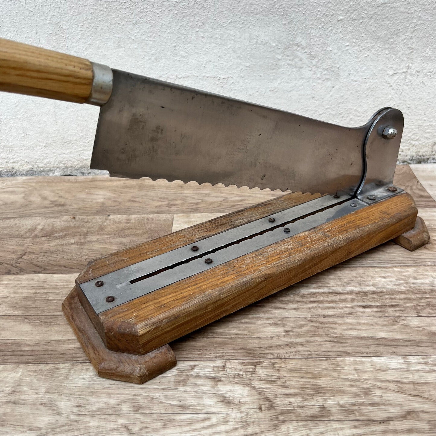 Vintage French Restaurant Wooden Bread Slicing Board 20082227 Fleamarketfrance