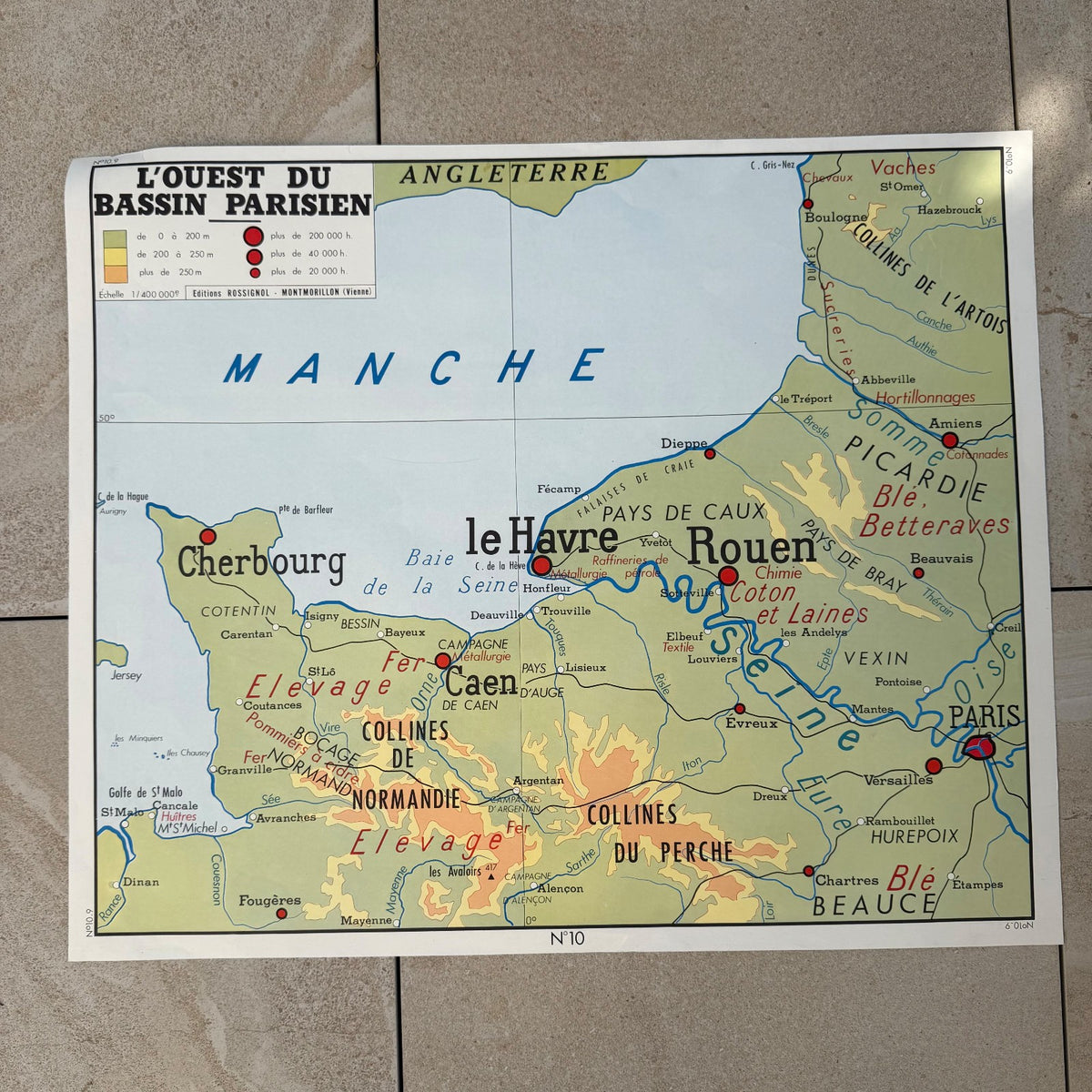 Vintage French Educational School Map Poster Alpes Geography 2008265 Fleamarketfrance