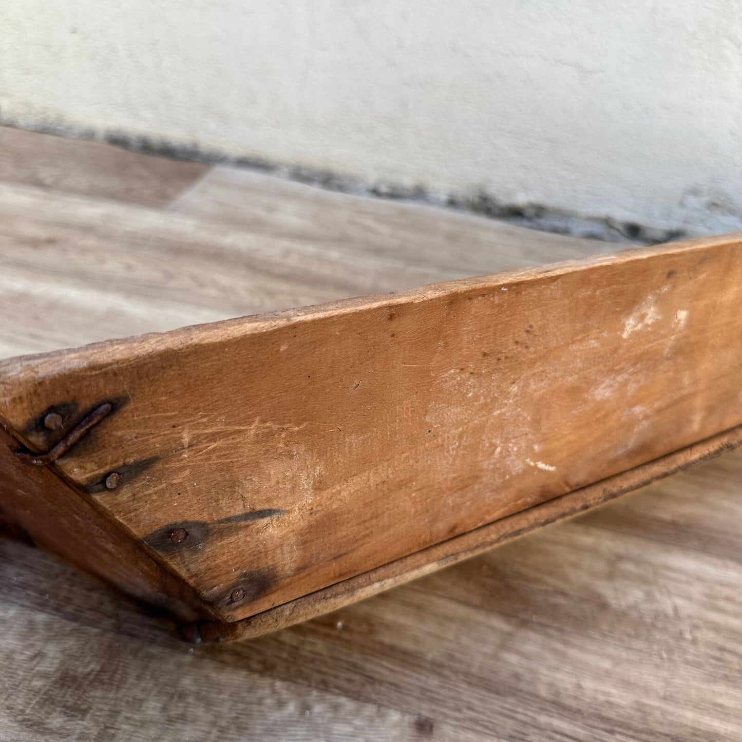 Vintage French Bread Basket Wood Baguette Trough 1950s Rustic 10022414 Fleamarketfrance