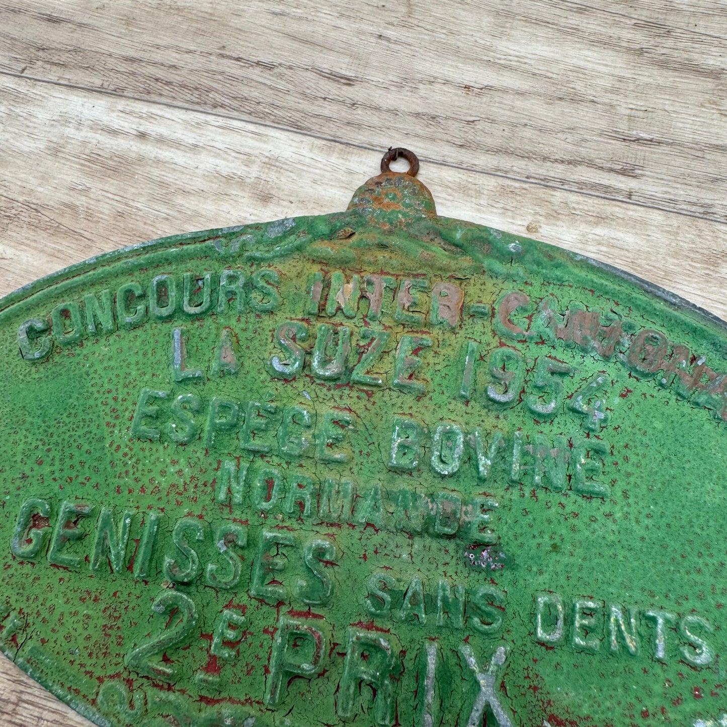French Agricultural Prize Plaque Bovine Competition Award Trophy 1954 1909244 Fleamarketfrance