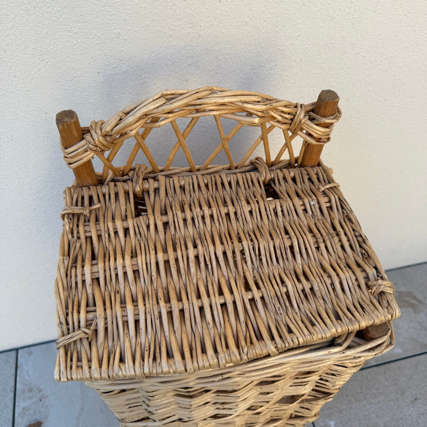 French bread basket wicker rattan style storage organizer bakery 19042516 Fleamarketfrance