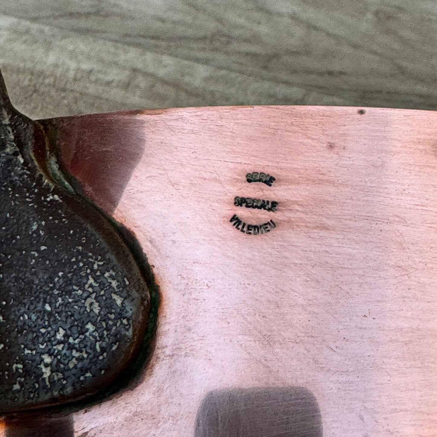 Sauteuse Frying pan culinair French COPPER lining Villedieu france 26042410 - Fleamarketfrance