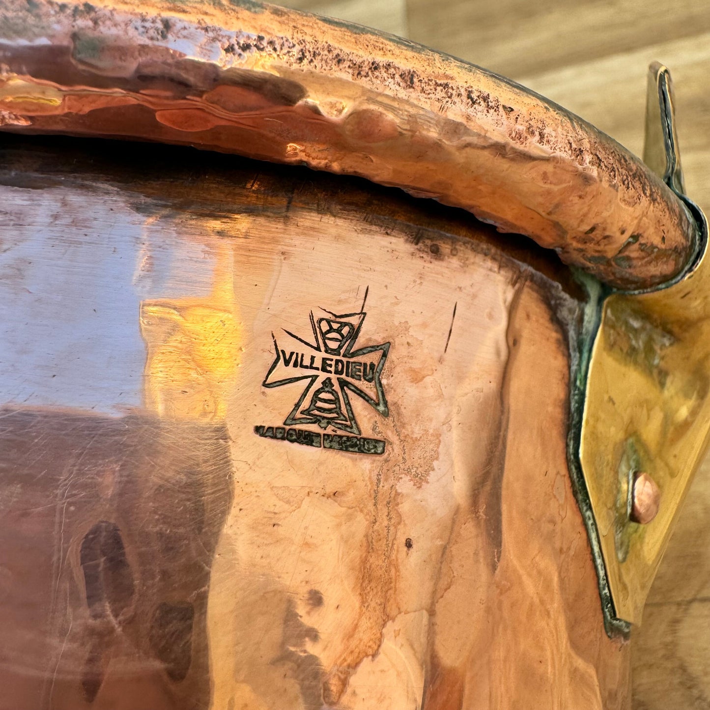 Antique French Copper Fish Kettle/Poacher/Steamer/Planter Villedieu 13082513*