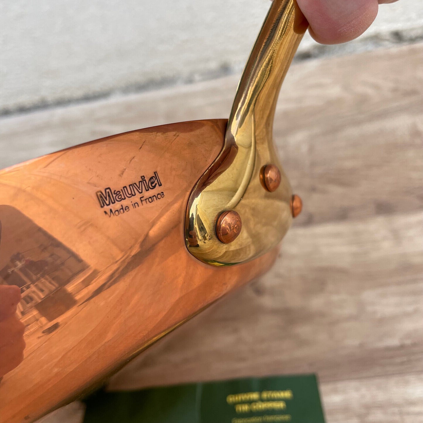 French Copper Cookware Pan Brass Mauviel Made in France 1703256