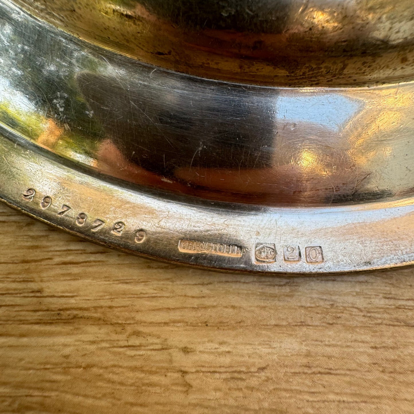 CHRISTOFLE Vintage Christofle Silverplate Wine/Bottle Coasters 2208245 Christofle