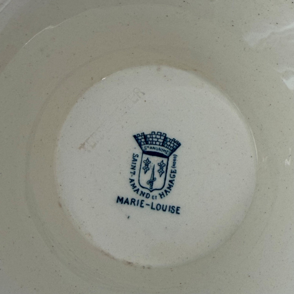 French Transferware Tureen St Amand Blue Floral Ironstone 1509262
