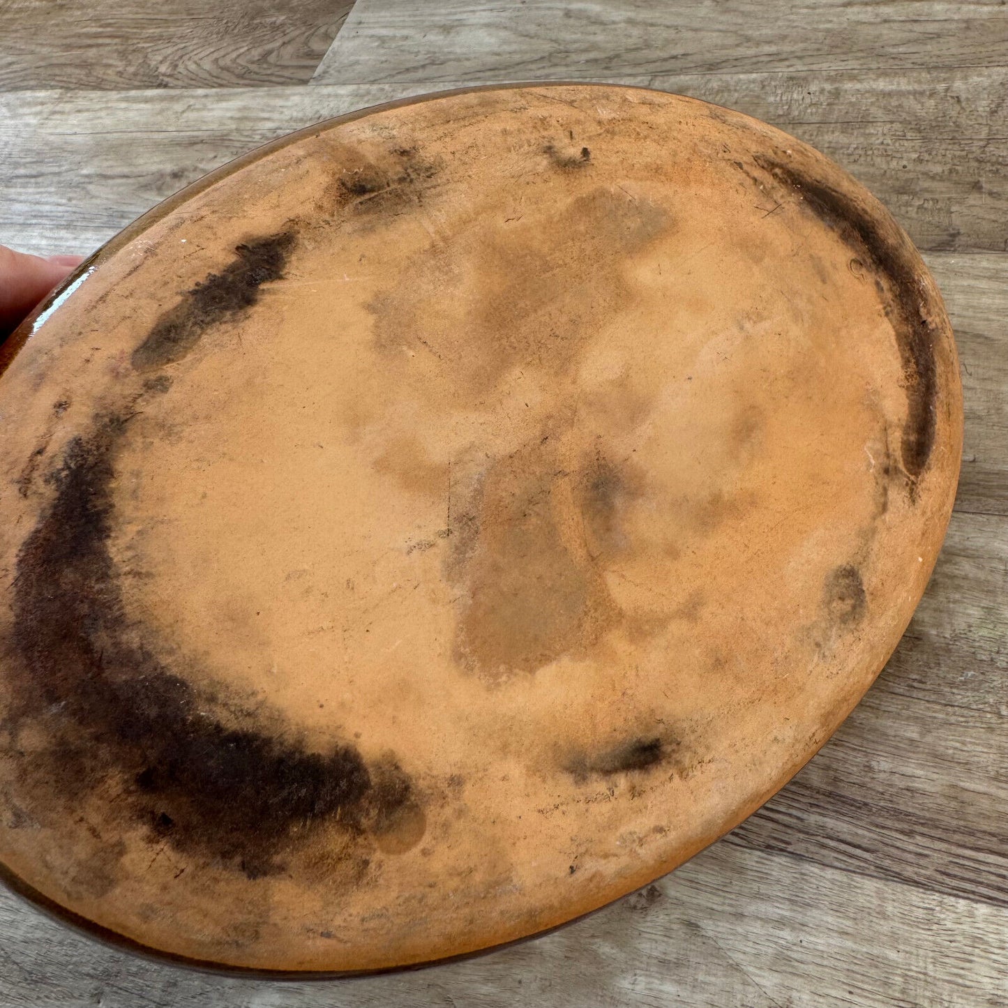 Vintage France Handmade French Bakeware 12.5” terrine plate gratin oval 02082420 La Bourguignonne France