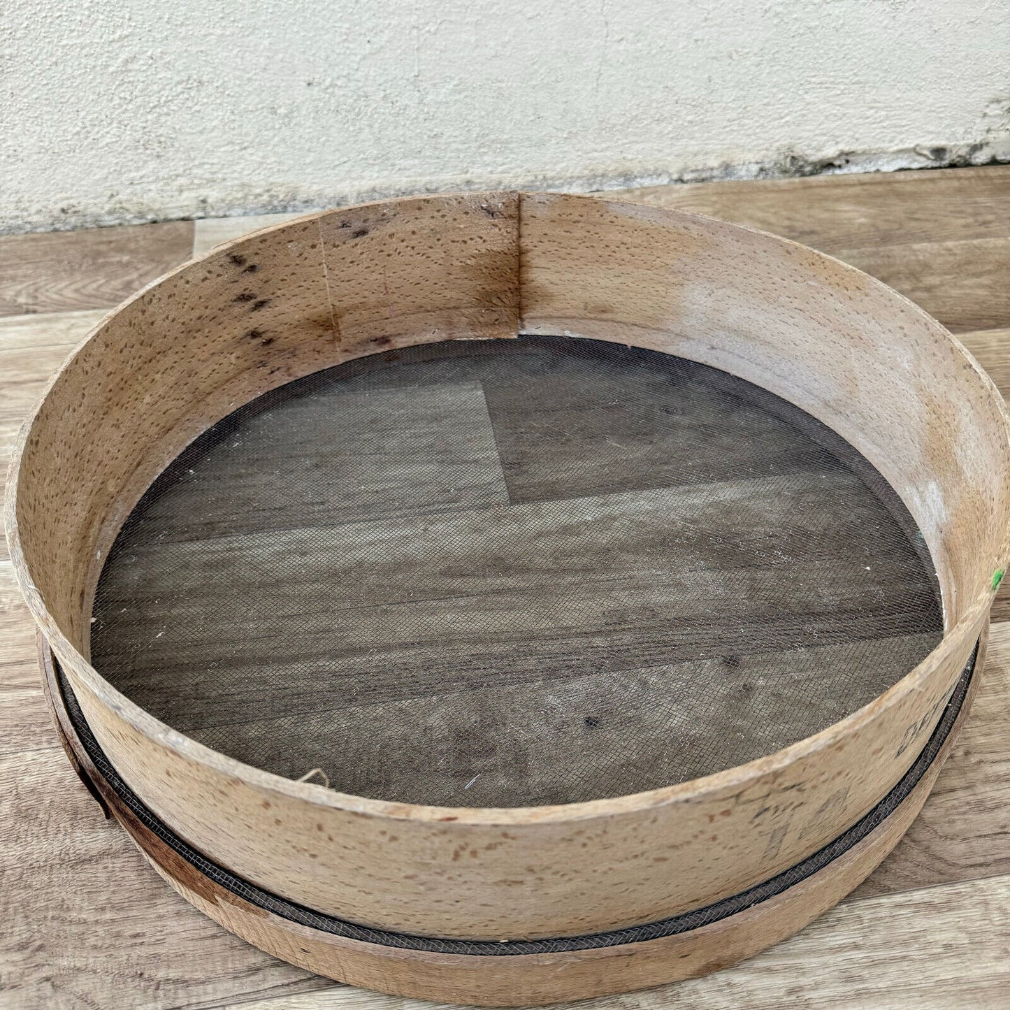 Vintage French Wooden Sieve Flour Primitive Sifter 0808241 Unbranded