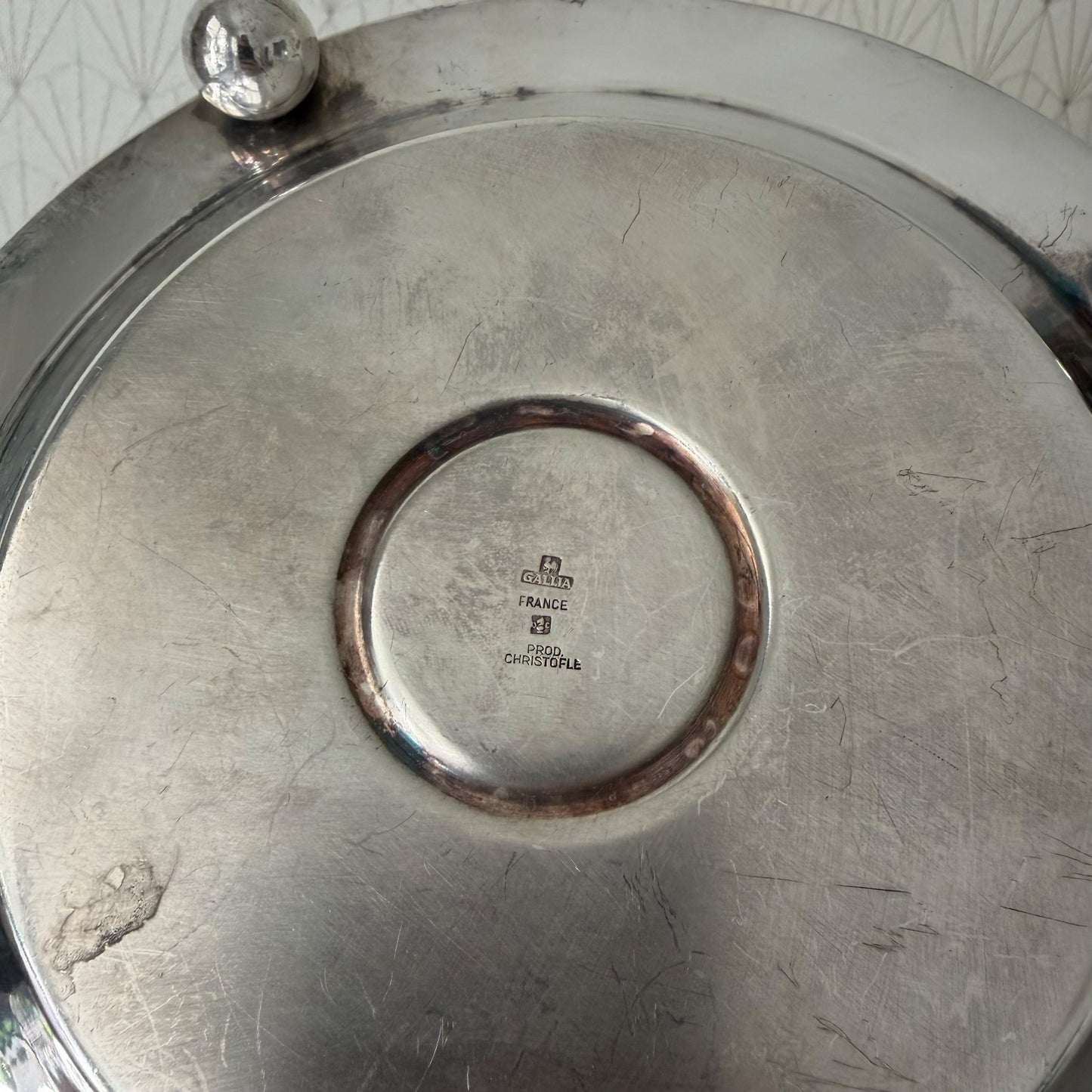 Christofle Gallia Silverplate Pierced Dish France Chauffe Plat 26072613 ercuis