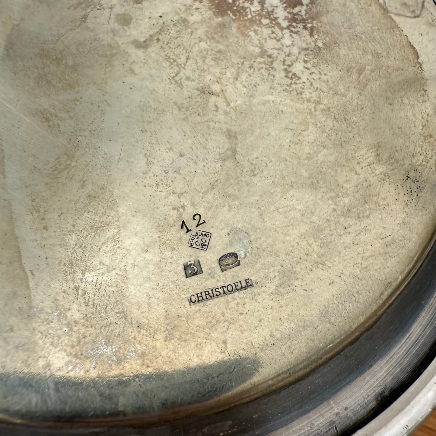 4 CHRISTOFLE Vintage Christofle Silverplate Wine/Bottle Coasters 02112516