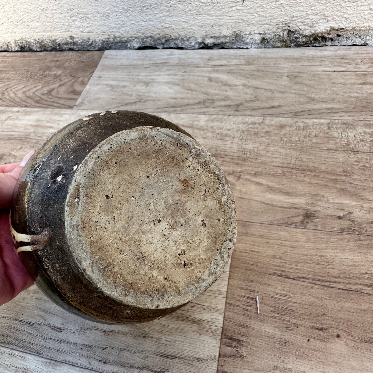 Antique French Confit Pot Stoneware Pottery Crock 4 3/4" 2009231 Unmarked