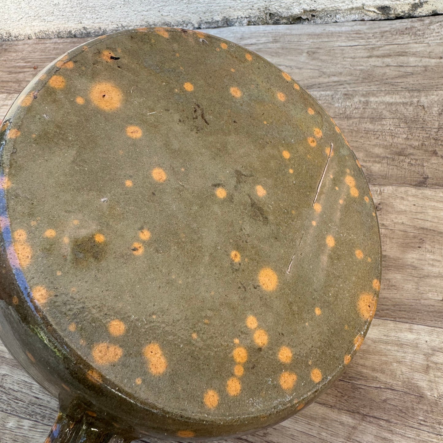 French stock pot antique glazed pottery Cookware fruits bowl 0807248 Fleamarketfrance