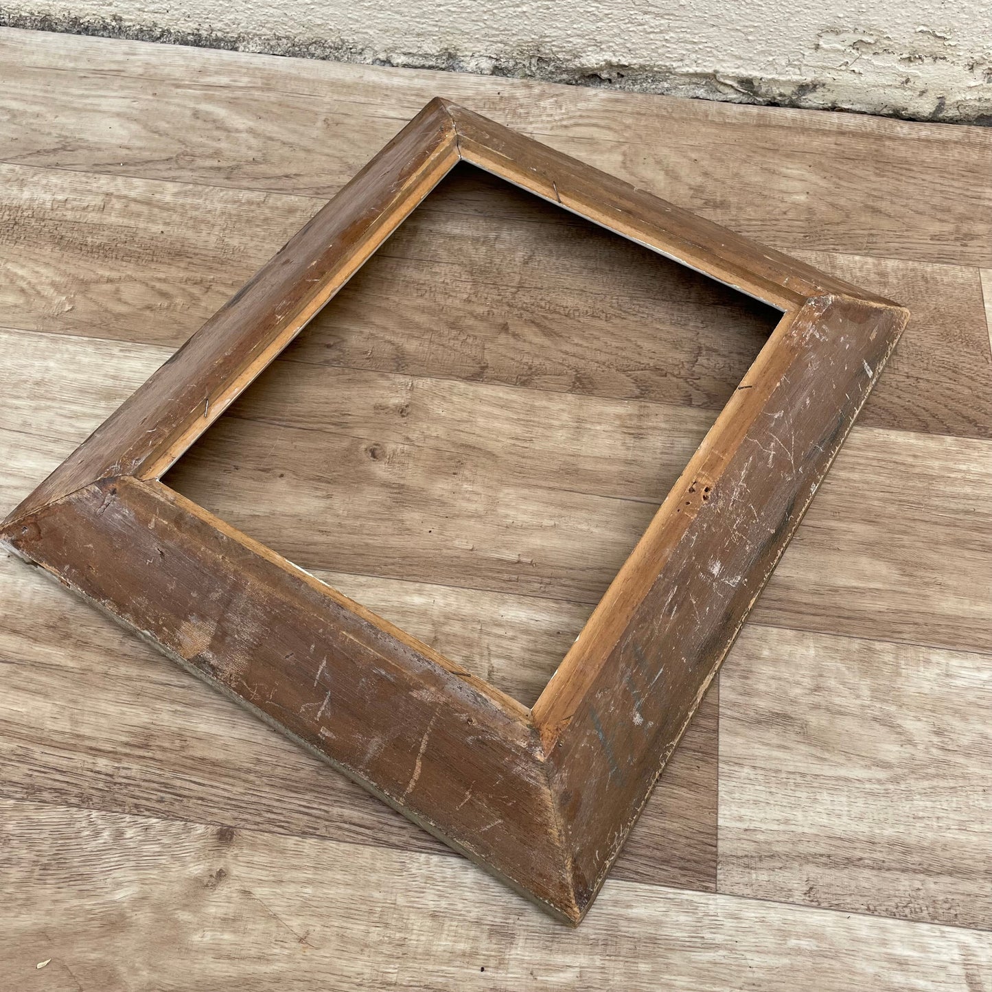 French Weathered Wood Picture Frame Antique 1930-1950 Distressed 1903256 Fleamarketfrance