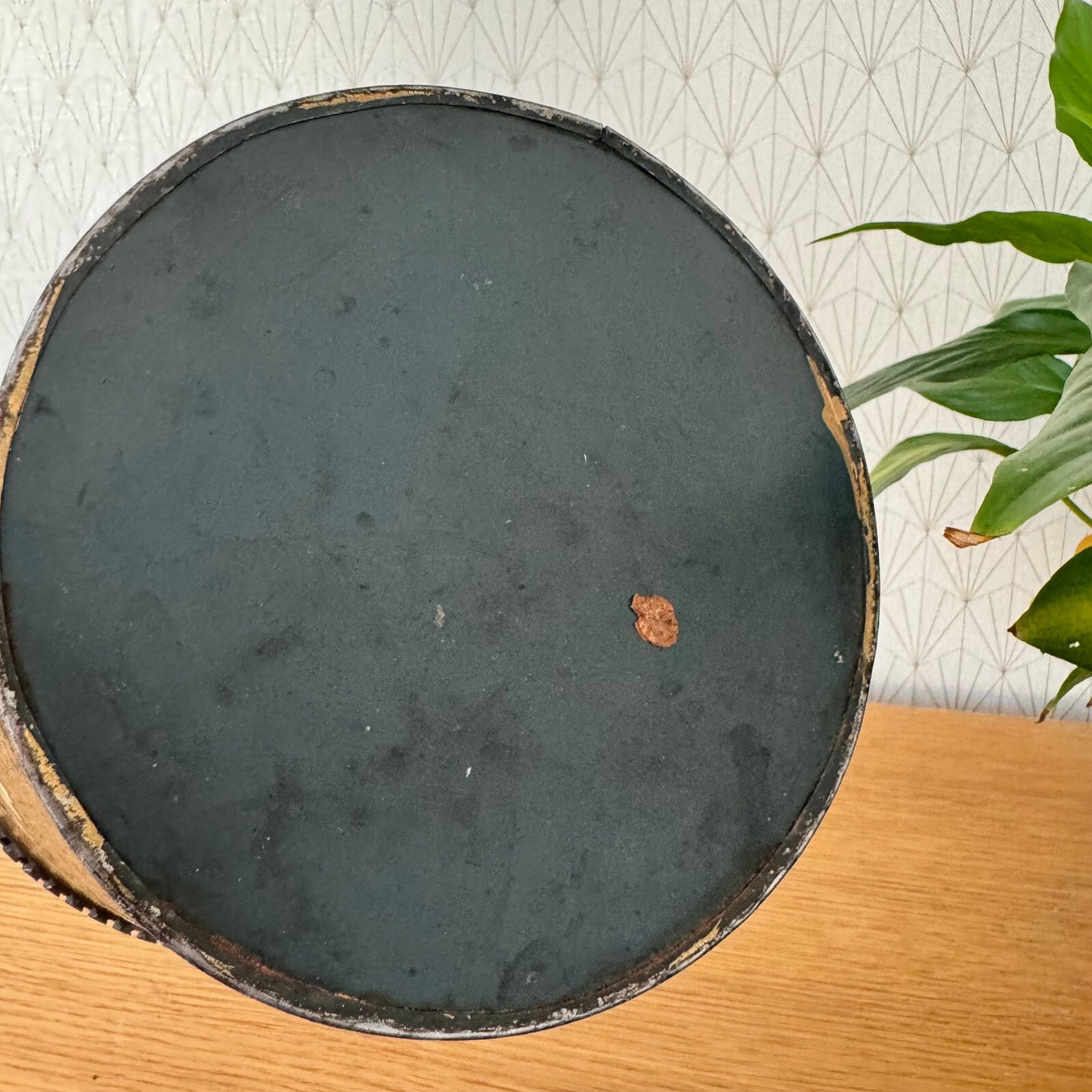 Antique French Tole Basket Victorian Painted Flowers Black Metal 15062420 Fleamarketfrance