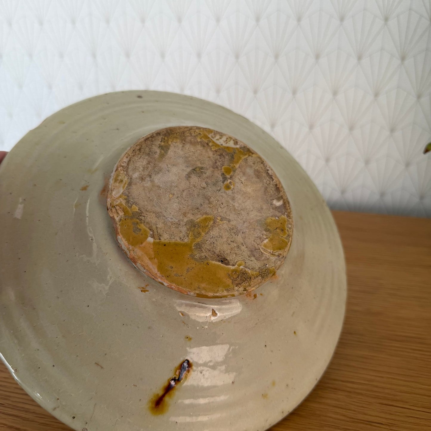 French Tourne Omelette Turner Pottery Plate Provence Footed Bowl 20102515