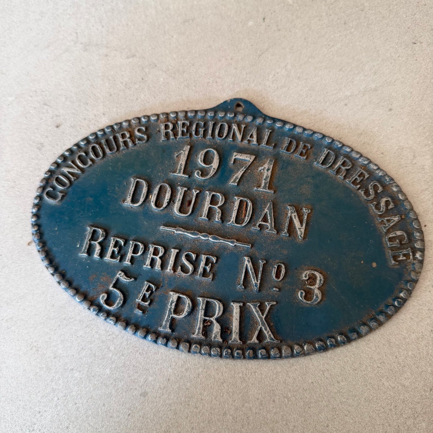 French Vintage Agriculture Plaque Trophy Award Animals Prize Sign 1971 08022622 Fleamarketfrance