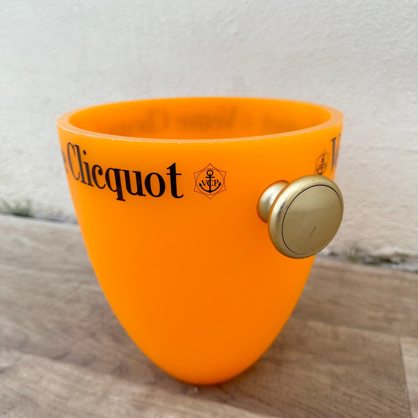 Vintage Veuve Clicquot Ice Bucket Orange Acrylic Champagne Cooler 1502234 Fleamarketfrance