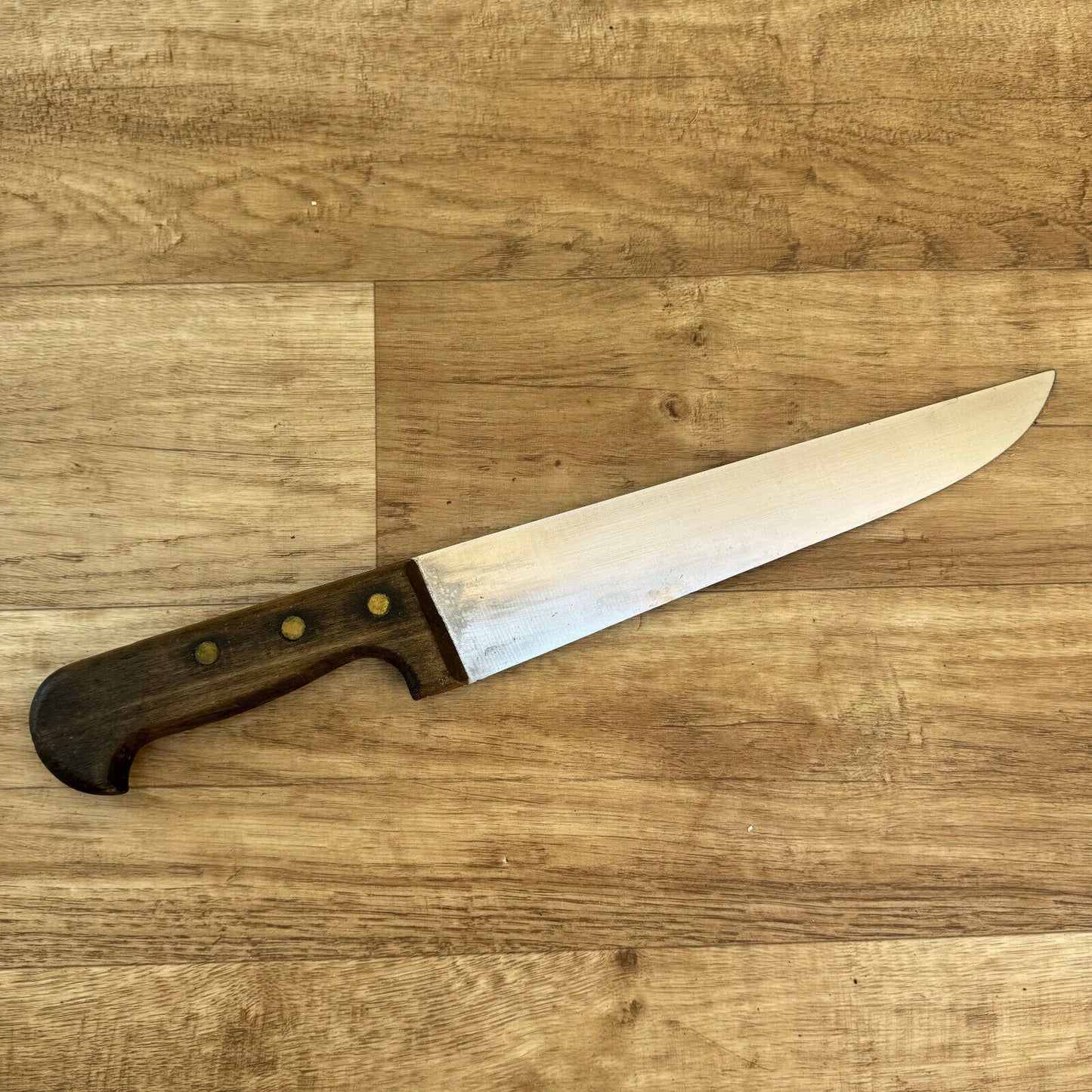 Large french vintage butcher kitchen knife from France 15 3/4" 02082429 Unbranded