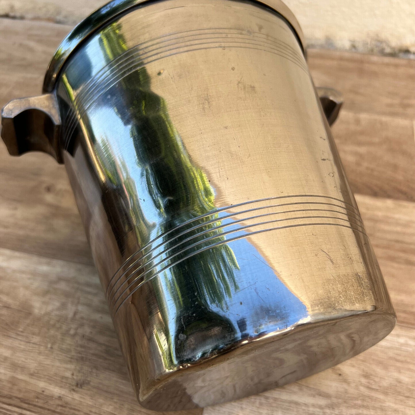 Vintage French Champagne Silverplate Bucket Cooler silverplate Vander 2107224 - Fleamarketfrance