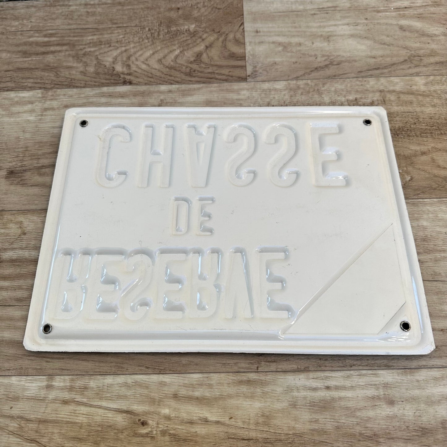 Vintage French Hunting Sign Reserve de Chasse Enamel Plaque 1506262 Unbranded