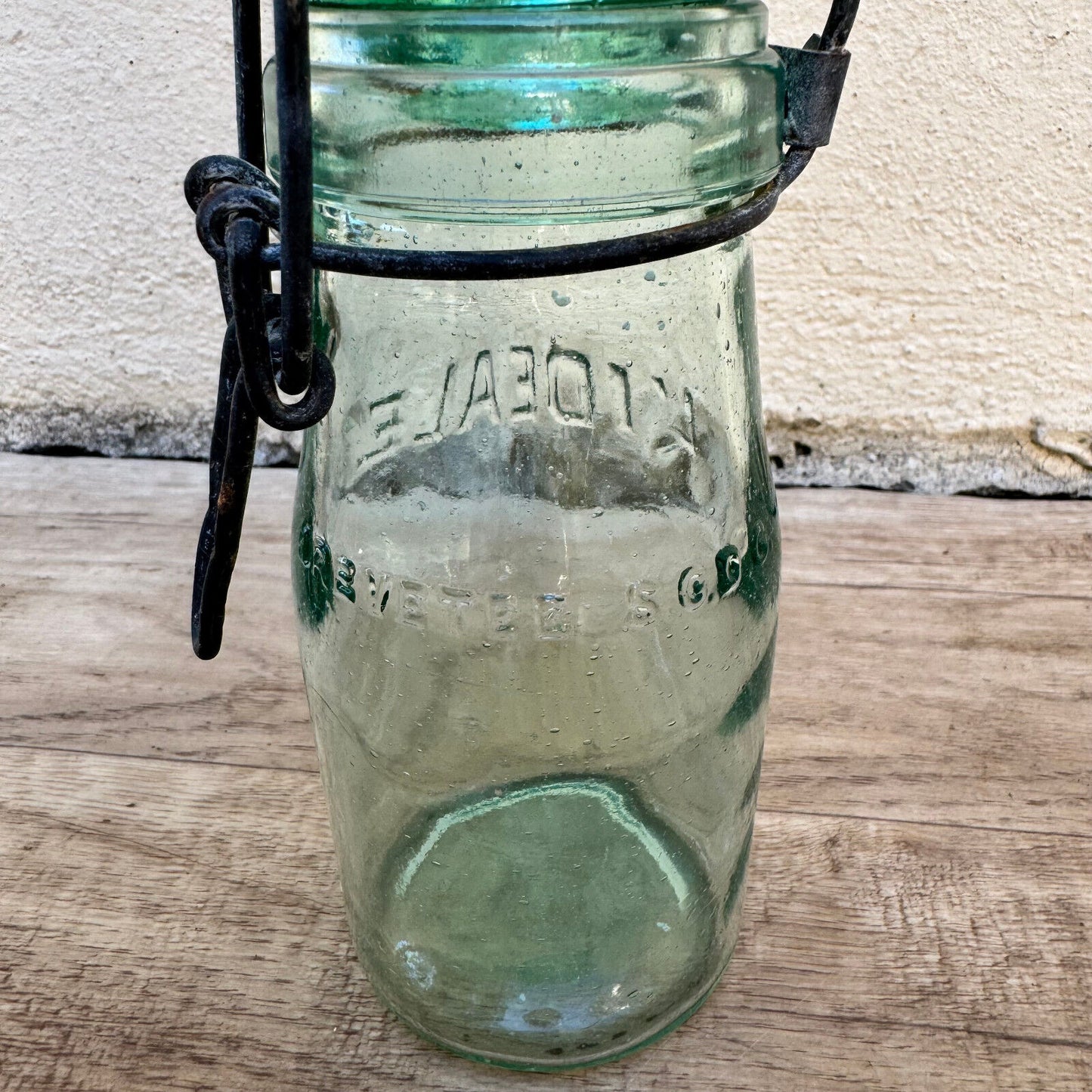Old bottle preserve l'ideal jar glass stopper 6" 1810239 Fleamarketfrance