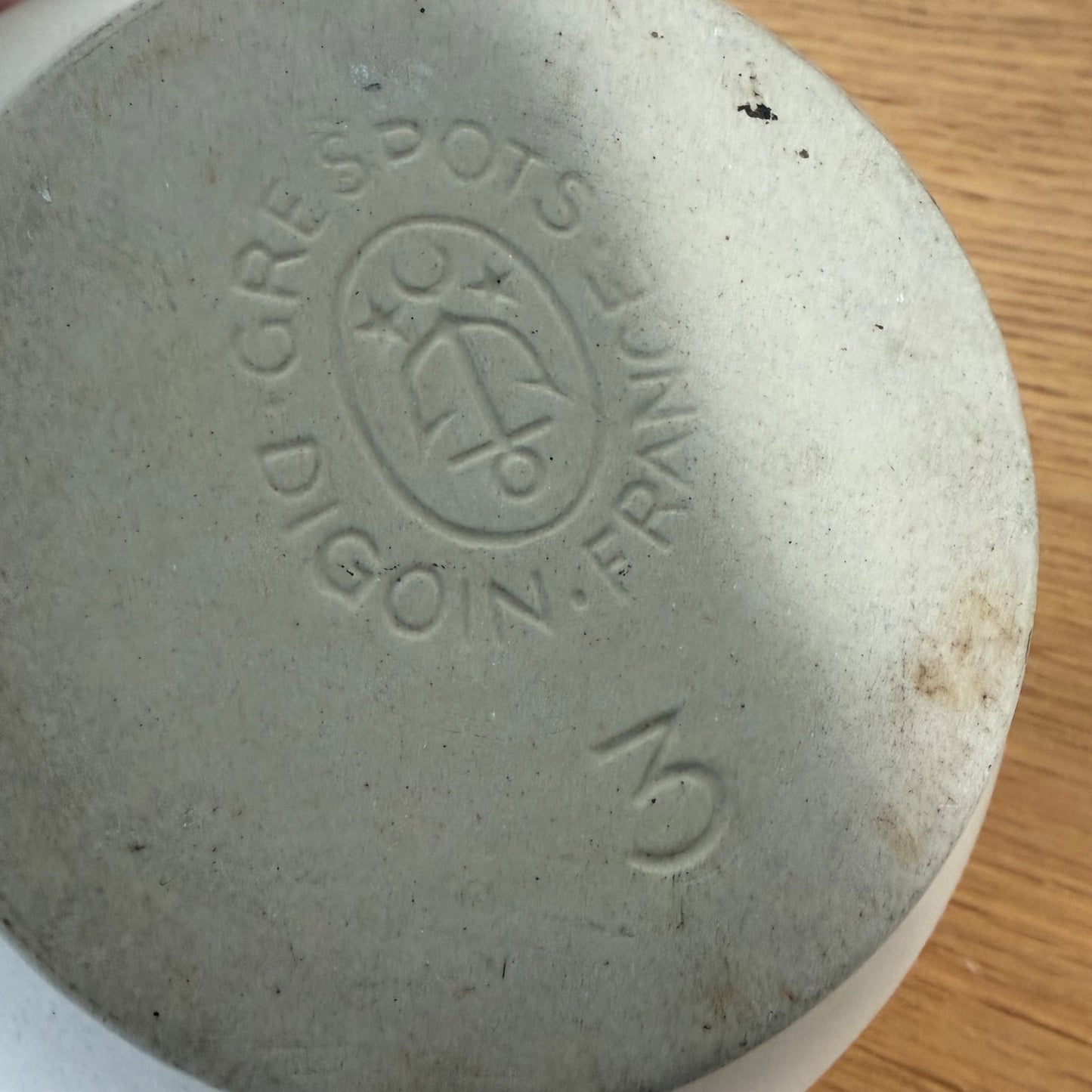French Stoneware Bowl Vintage Mixing Salad Serving 7.5" 2201262 Fleamarketfrance : French vintage and antique decor