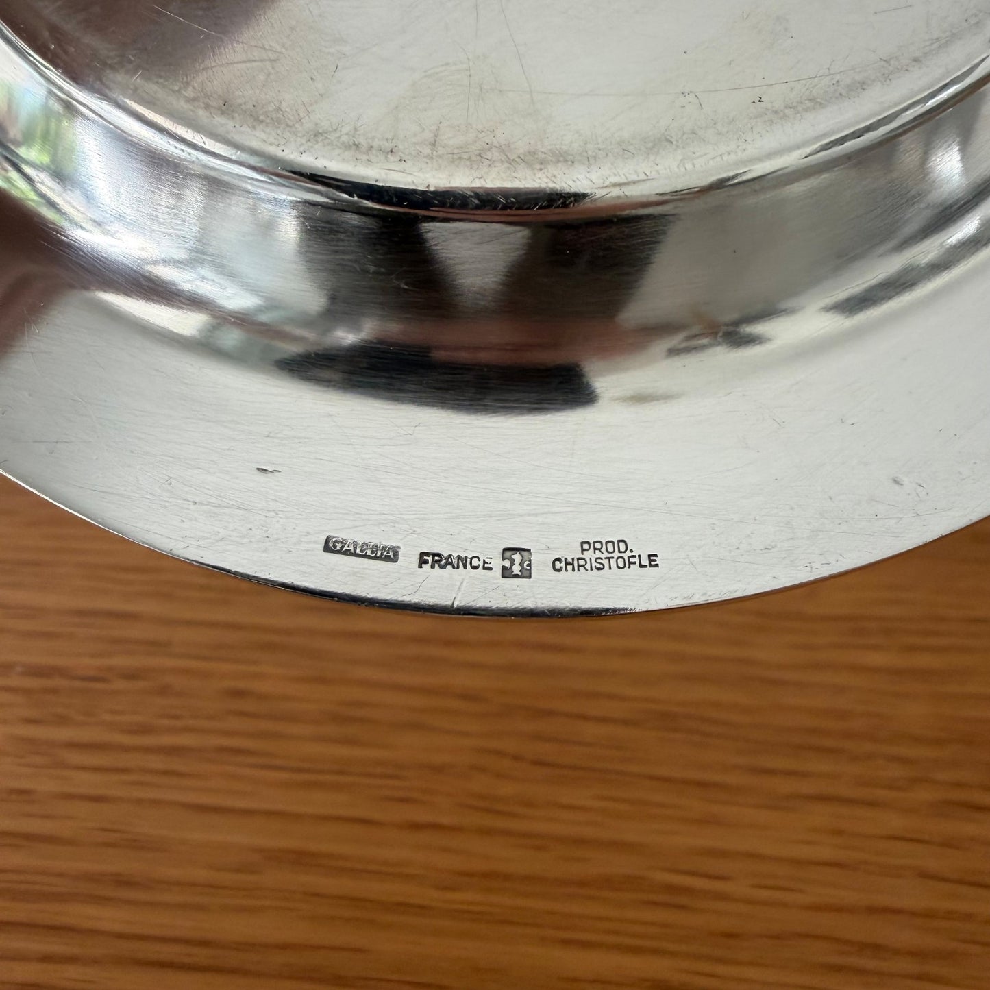 Christofle Gallia Silverplate Pearl Beaded Wine Coaster France 26072610 ercuis