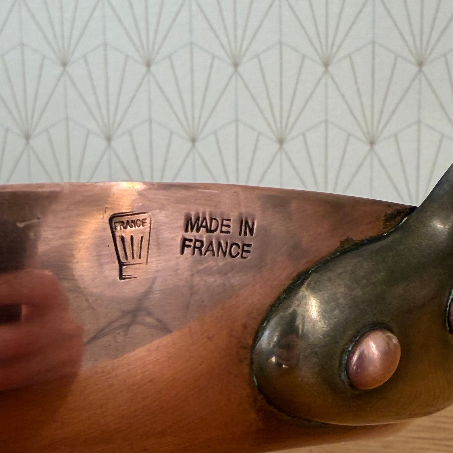 French Copper Pan Sauteuse Chef Tin Lining Vintage Made France 0505268 Unbranded