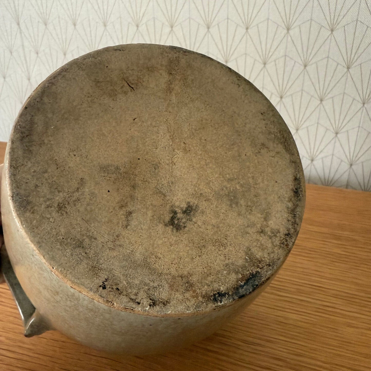 HANDMADE GLAZED STONEWARE ANTIQUE FRENCH CONFIT POT 2502254 Unmarked