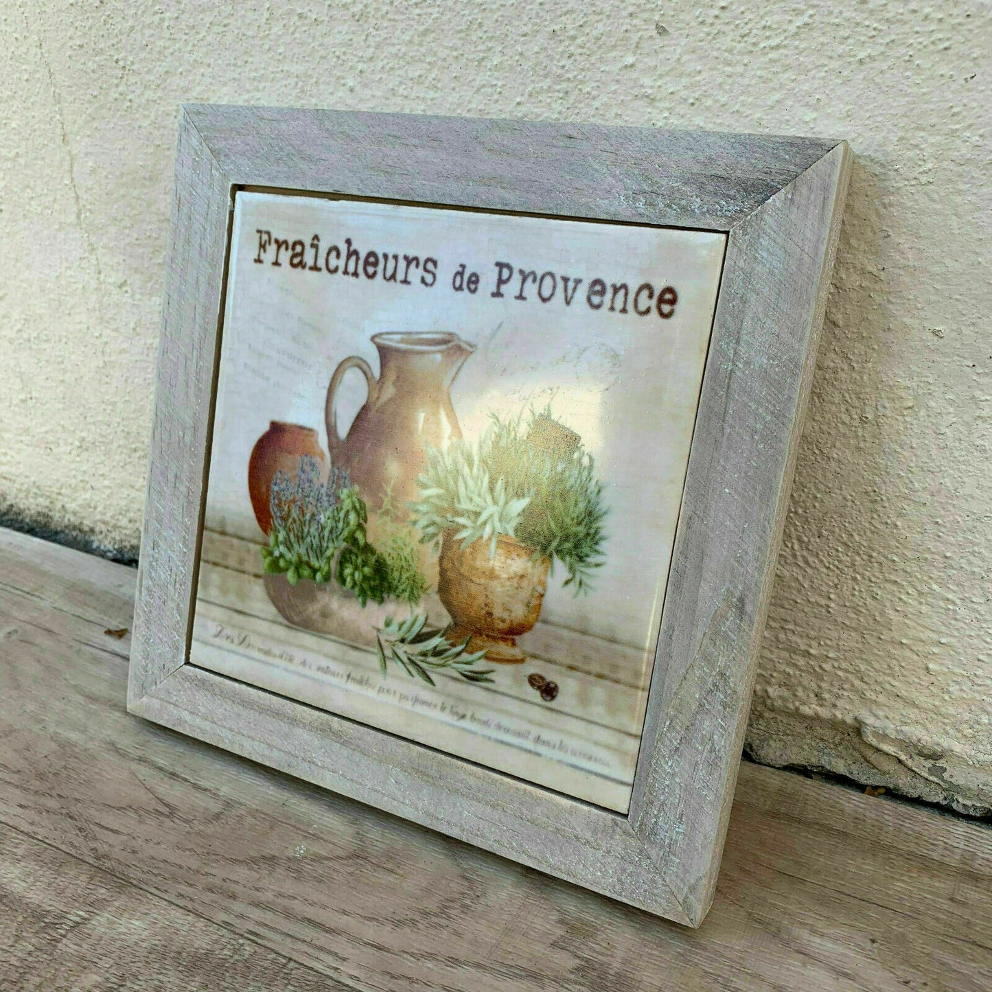 French Provence Trivet Wood Ceramic Tile Kitchen Decor Fraicheurs 29041918 Does Not Apply