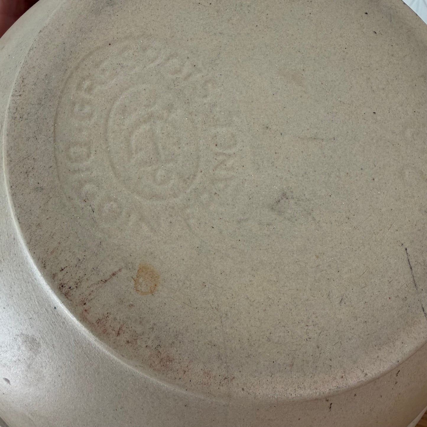 VINTAGE FRENCH STONEWARE SALAD MIXING BOWL TERRINE DIGOIN 10 1/2" 2210257